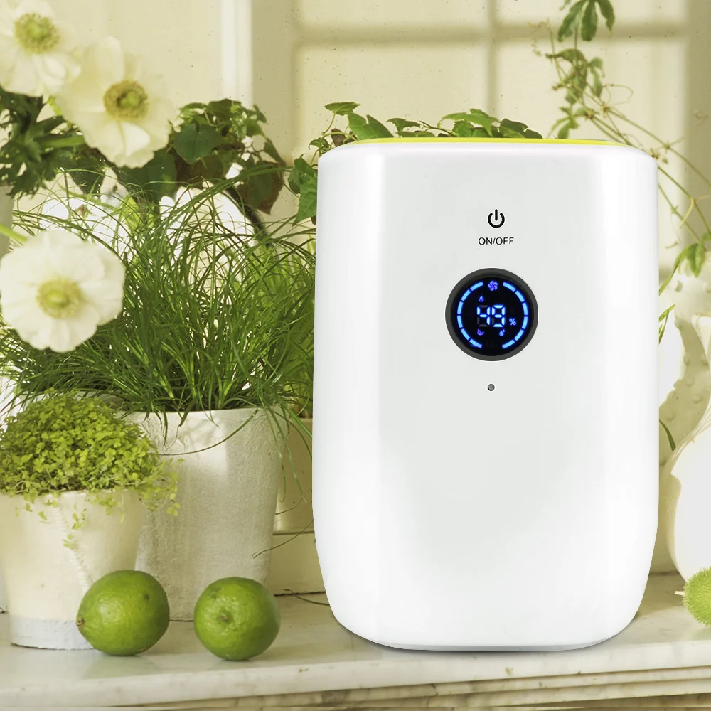 

800ML Portable Electric Mini Air Dehumidifier 100-240V 22W Low Noise Air Dehumidifier With Smart LCD Display For Home
