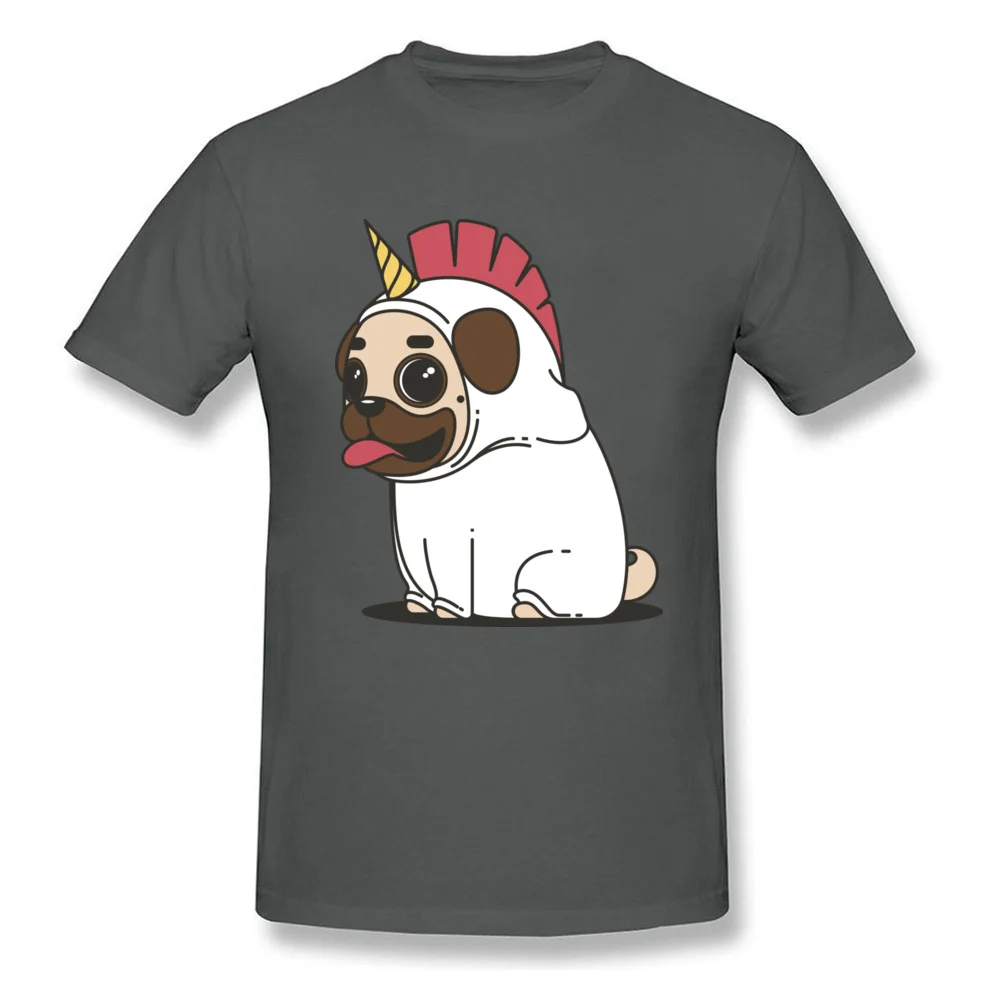 Tops & Tees Unicorn pug dog Father Day 2018 Newest Gift Short Sleeve 100% Cotton Round Collar Man T Shirt Gift Sweatshirts Unicorn pug dog carbon