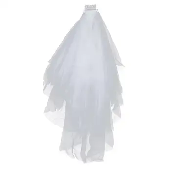 

1PC Comb Veil Four Layer Brief Durable Gauze Elegant Insert Comb Veil Wedding Accessories for Women Bride Lady