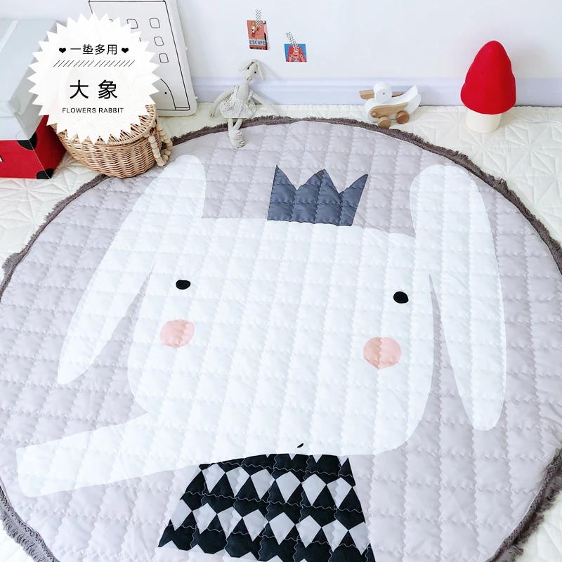 

145cm INS Nordic Geometric Round Carpet Non-slip Floor Mat Indoor Entrance Doormat chair mat area Rug Yoga mat for Living Room B