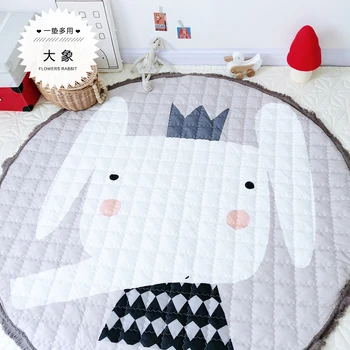 

145cm INS Nordic Geometric Round Carpet Non-slip Floor Mat Indoor Entrance Doormat chair mat area Rug Yoga mat for Living Room B