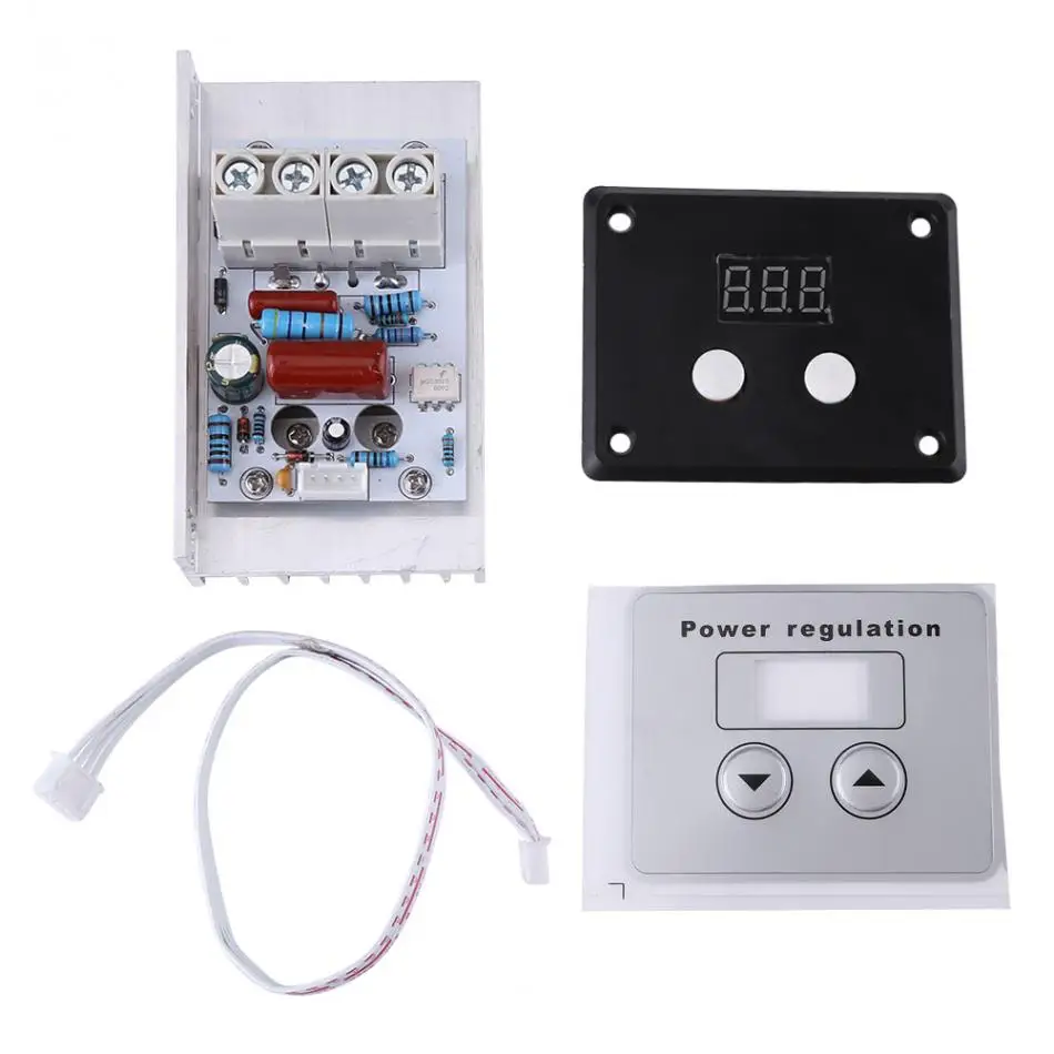 

10000W Voltage Controller SCR Digital Voltage Regulator Speed Control Dimmer Thermostat AC 220V 80A