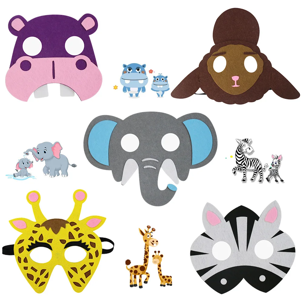 

Mask Super Hero zebra Large Hippo Sheep Animal Mask Kids children Costume Star Wars DIY Masquerade Eye Mask Cosplay DIY Xmas