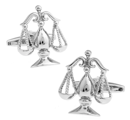 

Promotion! Men Cufflinks Fashion wholesale&retail top copper Silver Colour Balance Scales Design Cuff links Free Shipping