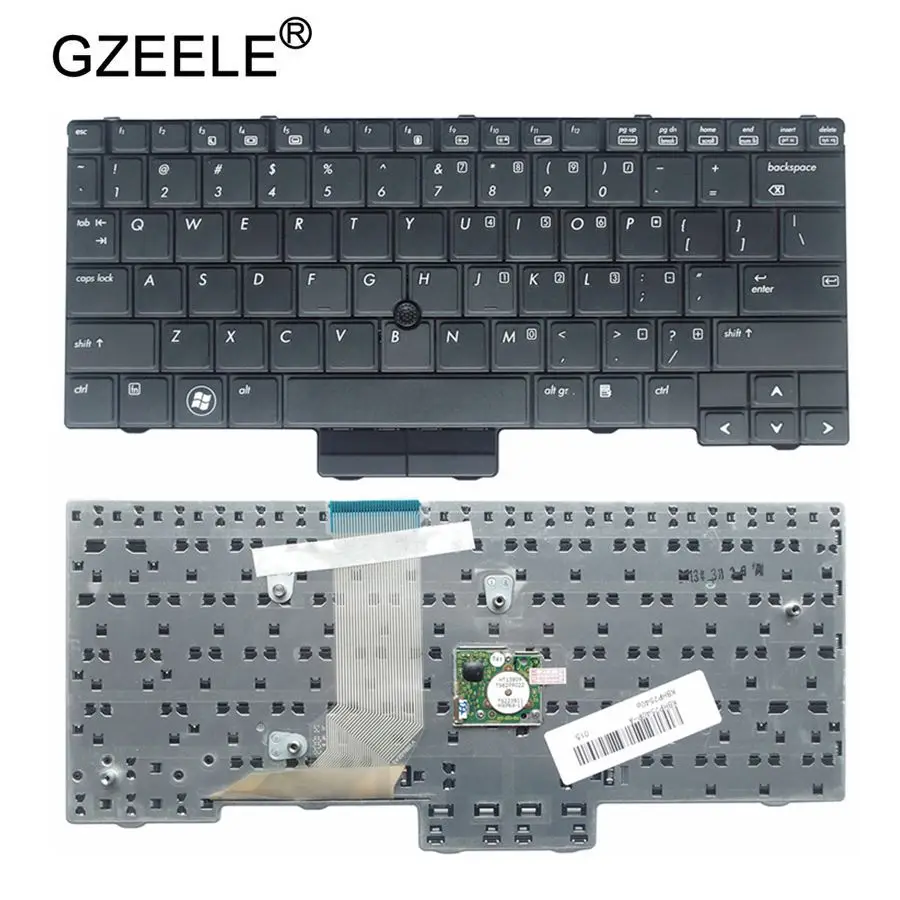 

GZEELE NEW for HP EliteBook 2540P 2540 US Laptop Keyboard black