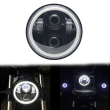 5-3/" Круглый налобный фонарь для Harley Dyna Sportster 1200 883, запчасти, указатель поворота, светильник moto r 5,75 дюймов, светодиодный проектор, мото головной светильник