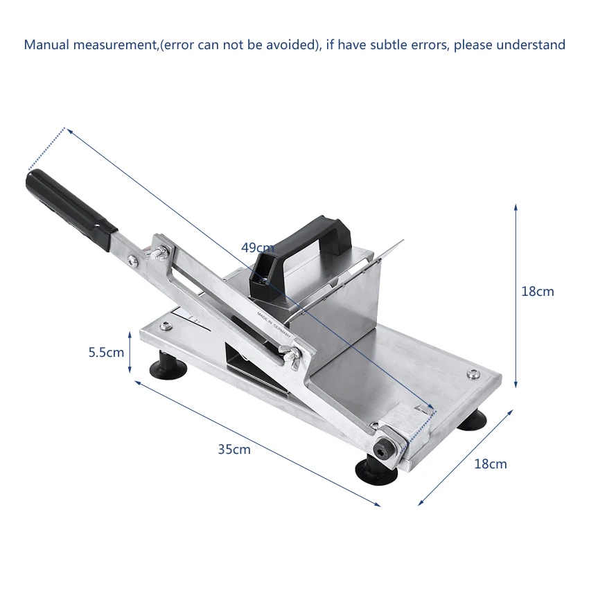 ST-200 нож для резки мяса баранины рулон говядина из нержавеющей стали резак для мяса толщина ломтика 0,2-10 мм, с английским руководством 1 шт