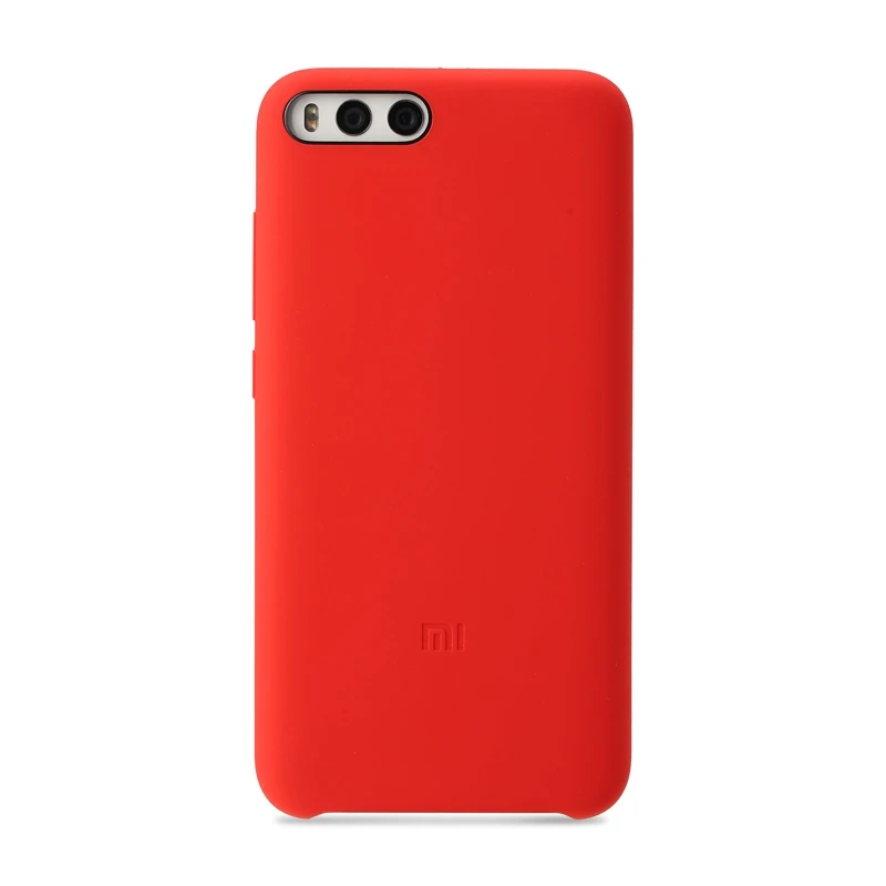 Официальный ультра тонкий матовый Силиконовый волоконный чехол для xiaomi mi 6 m6 pro celular флип Чехол чехол для xiaomi mi6 - Цвет: Red