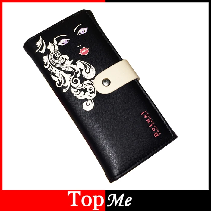 

New Women Wallet PU Leather Hasp Lady Coin Purse Moneybags Character Long Clutch Woman Wallet Cards Holder Handbag Billetero Bag