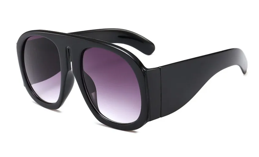 CCSPACE 45509, женские круглые солнцезащитные очки для женщин, большая оправа, градиентные Брендовые очки, дизайнерские, модные, мужские, женские, оттенки - Цвет линз: C1 black gray