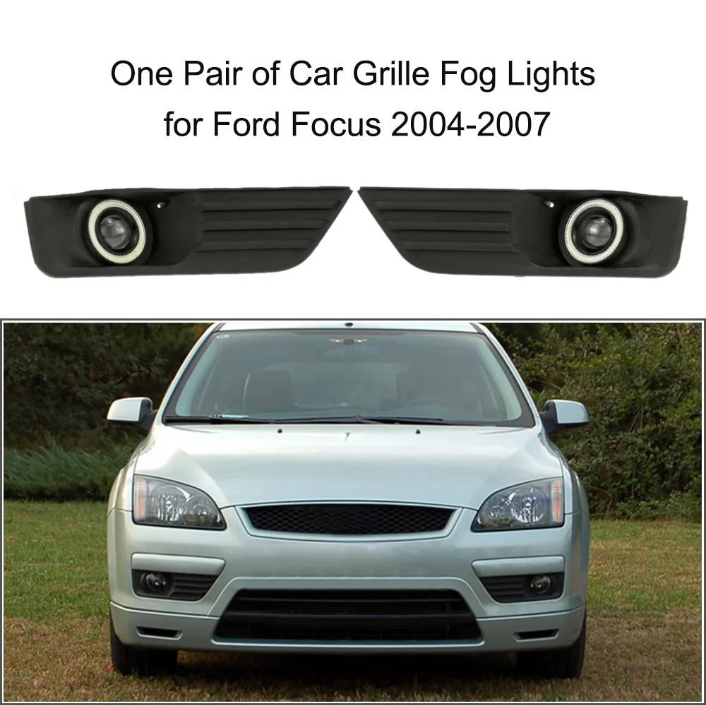 

Pair of Car Lower Bumper Grille Fog Lights LED Lamp for Ford Focus 2004-2007
