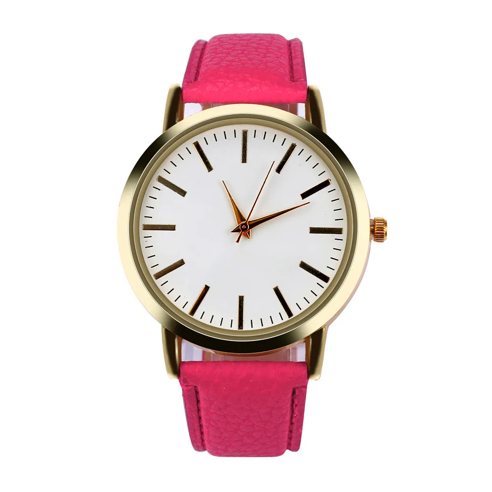 

Fashion New Geneva Women Leather Band Analog Quartz Business Wrist Watch Case kadin kol saati zegarki damskie smart women clock