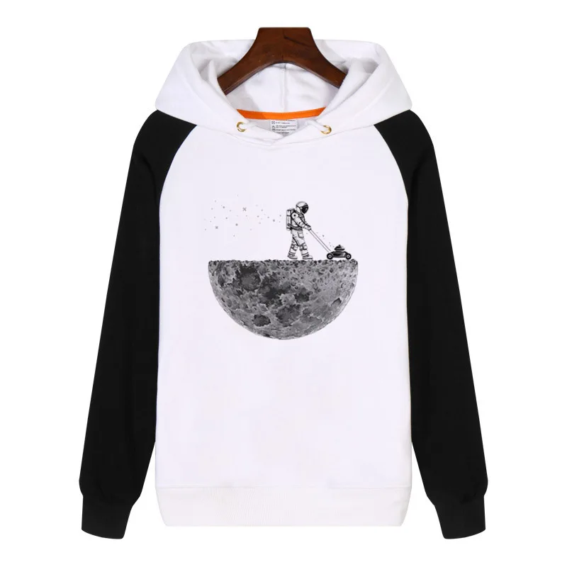 

Astronaut mowing the moon printed Hoodies men women Sweatshirts Clothes Thick Fleece Clothing Tracksuit Sportswear GA415