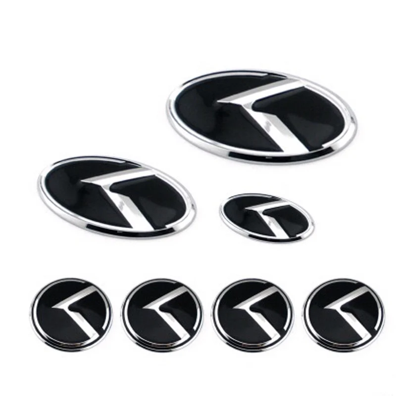 

K Logo 3D Sticker For Kia K5 K3 K2 K4 Car Front Rear Steering Badge Wheel Center Hub Cap Cover Emblem Sticker Badge Replacement