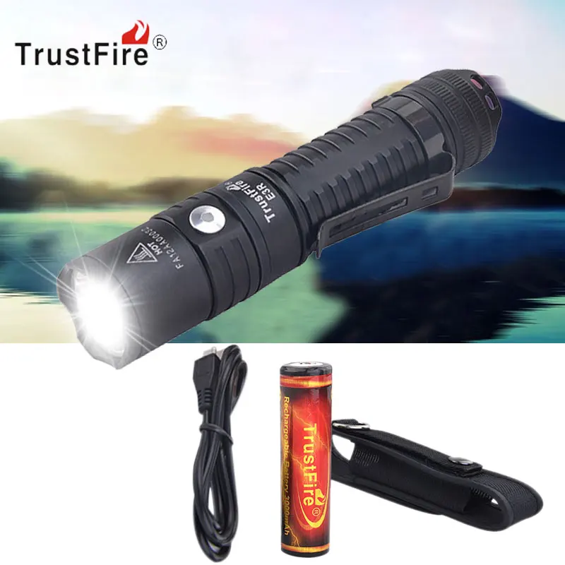 

TrustFire Led Weapon Lights Ultra Bright torch E3R 1000LM XPL V3 LED USB Rechargeable Flashlight use 18650 battery