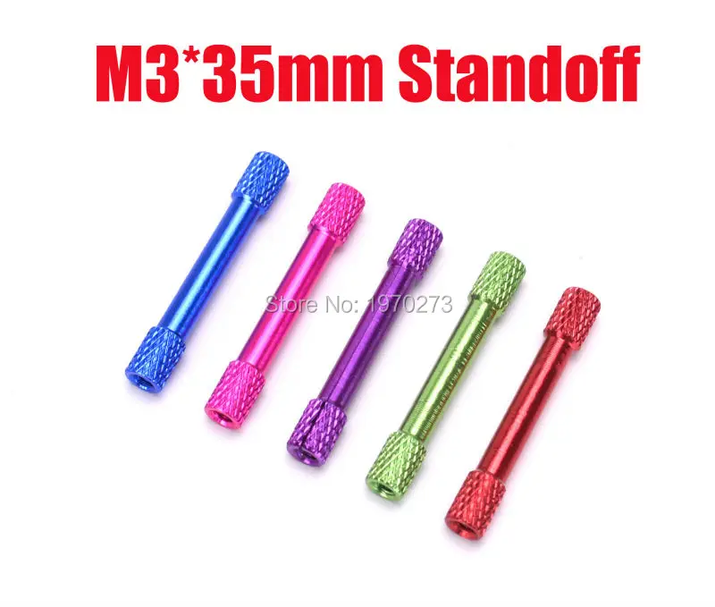 

8pcs/lot M3*35mm 35mm Knurled Standoff Aluminum Alloy Multi Color For RC Drone Multirotor Parts