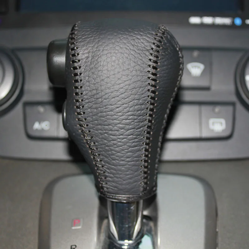 Натуральная кожа ручка переключения передач крышка для Honda CRV на 2007-2011 год автомобильный чехол на ручку переключения передач ручка переключения передач Ручка cpr