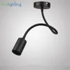 L40cm Hose Neck E27 Track Light Gooseneck Rail Ceiling Mounted Track Lighting Industrial Clothing Store Adjusted Rail Lamp Spots 5