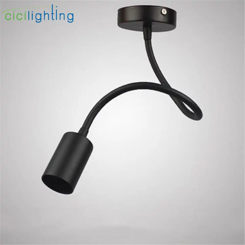 L40cm Hose Neck E27 Track Light Gooseneck Rail Ceiling Mounted E27 Track Light Gooseneck Rail