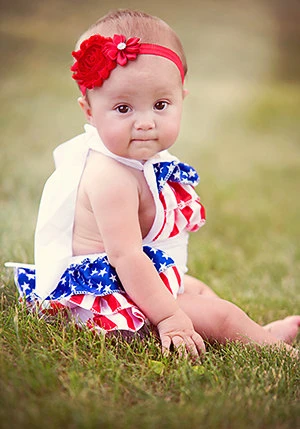 4th of july bubble romper