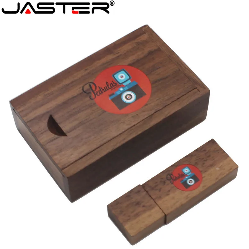 JASTER деревянные usb 2,0 + коробка клен usb flash drive флешки 4 ГБ 8 16 32 64 memory stick (5 шт. Бесплатная цветная печать логотип)