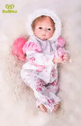 Пупсик 18 ''Кукла Reborn 46 см мягкая виниловая набивная тело реалистичный младенец Reborn Bonecas Дети Играя игрушка подарок на день рождения