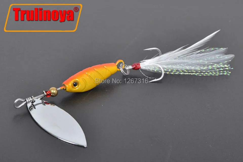 New 2014 Trulinoya Spinner Bait 10g 3pcs/Lot Spirit Lure Fishing Hard Blades Treble VMC Hooks Free Shipping | Спорт и развлечения