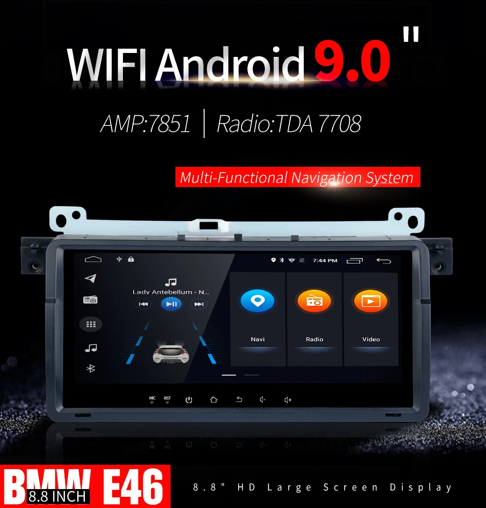 Flash Deal Kapud  Original Car Multimedia Player 8.8 No DVD Stereo System GPS  Wifi BT SWC Quad Core for BMW E46/M3/Rover 75/MG ZT/3 Series 0