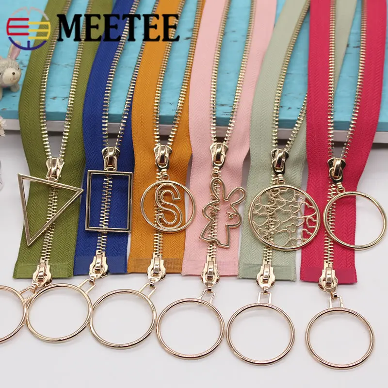 Meetee 5#85-120 см металлическая молния двойной ползунок с двойными способами Open-end хвост аксессуары для одежды Рюкзак Пальто DIY ремесла AP545