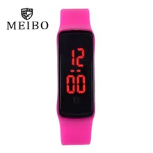 New brand LED Contracted fashion digital 14 color kids men and women sports silicone quartz watch