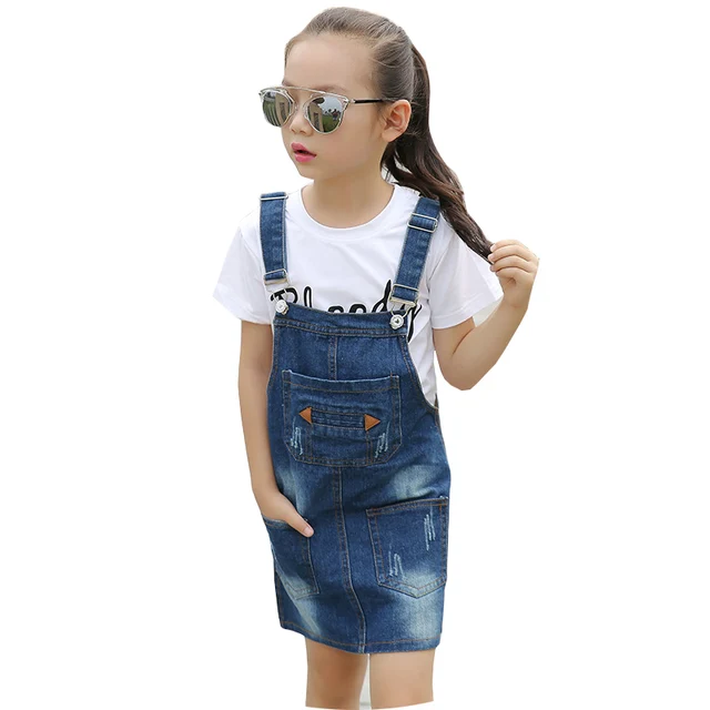 New Kids Denim Cotton Jumpsuit Children Overalls Spring Autumn Short