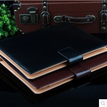 

Commercial zipper leather calculator multifunctional conference folders document file folder with pen clip ring calculate w014