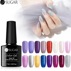 UR SUGAR 7.5ml Gel Nail Polish Semi Permanent Glitter Varnish Vernis UV Base Coat Nails Art Gel Nail Polish Lacquer Manicure UR SUGAR 7.5ml Gel Nail Polish Semi Permanent Glitter Varnish Vernis UV Base Coat Nails Art Gel Nail Polish Lacquer Manicure