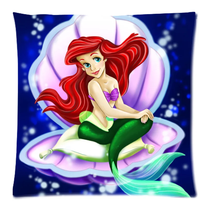 Us 15 74 25 Off Little Mermaid Decorative Cushion Cover Sofa Car Chair Home Decor Cotton Linen Throw Pillow Case Almofadas 45x45cm In Cushion Cover