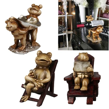 

Collectible 3D Home Decoration Resin Frog Figurines Furnishing Articles Decorative Ornament Gift
