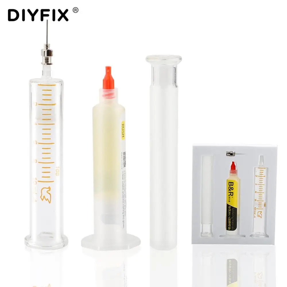 

BGA Flux Paste Soldering Tin Cream 10cc Welding Oil Needle Squeeze Tube Solder Resist for Mobile Phone Maintenance Repair Tools