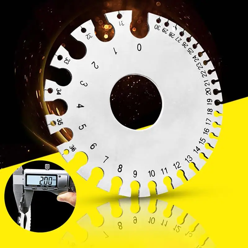 

Lemonbest Stainless Steel 0-36 Round AWG SWG Wire Thickness Ruler Gauge Caliper Diameter Measurer Tool