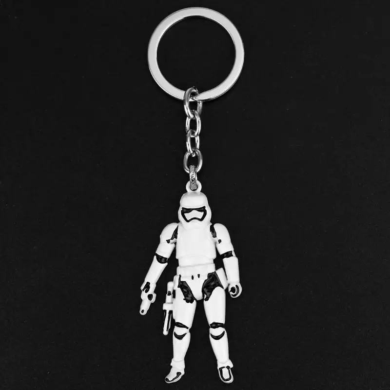 Star Wars Keychains Stormtroopers Imperial Army Brass KeyRing Car Keychain White