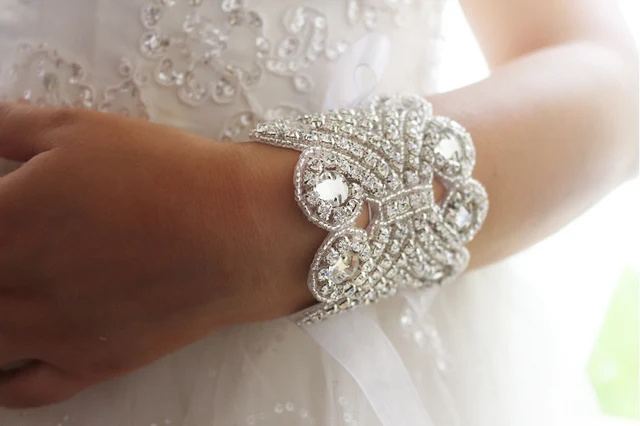 Handmade Crystal Beaded Bridal Bracelet Accessories Wedding Handmade Crystal Beaded Bridal Bracelet Accessories Wedding Rhinestone Bridesmaid