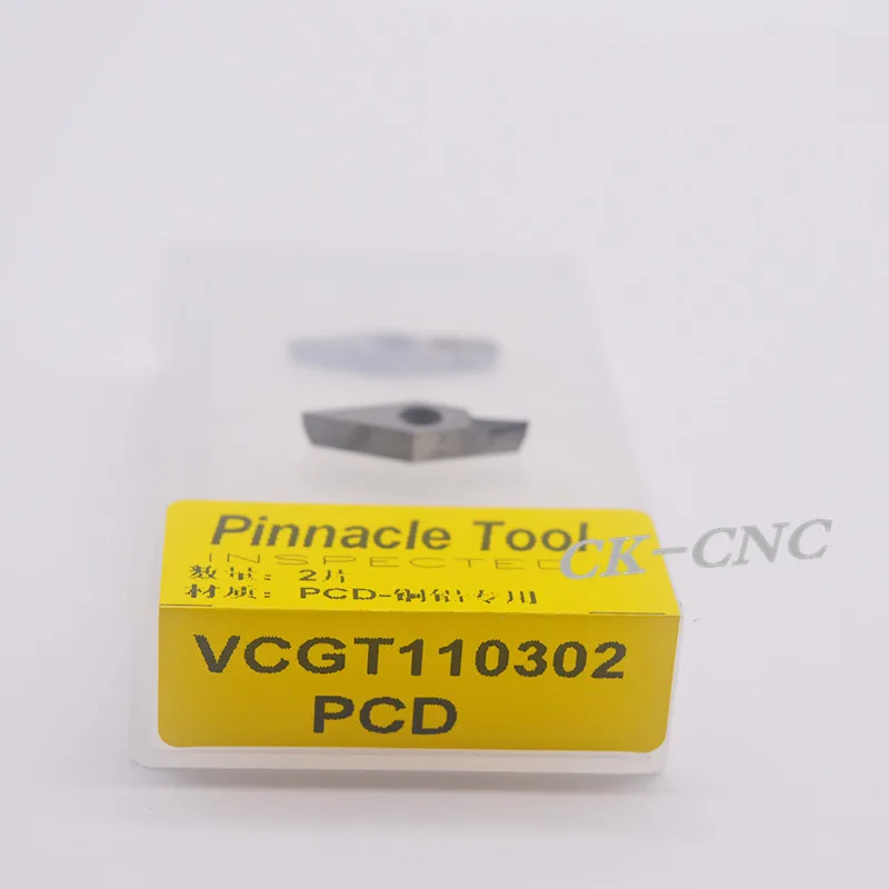 

Free shipping 2PCS VCGT110302 PCD Inserts , CNC PCD Diamond insert For Lathe Tools Inserts For SVJCR/SVVCN