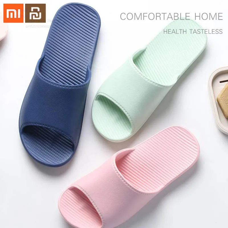

Xiaomi mijia household slippers female summer slip indoor couple male home care EVA bath home soft bottom bathroom sandals smart