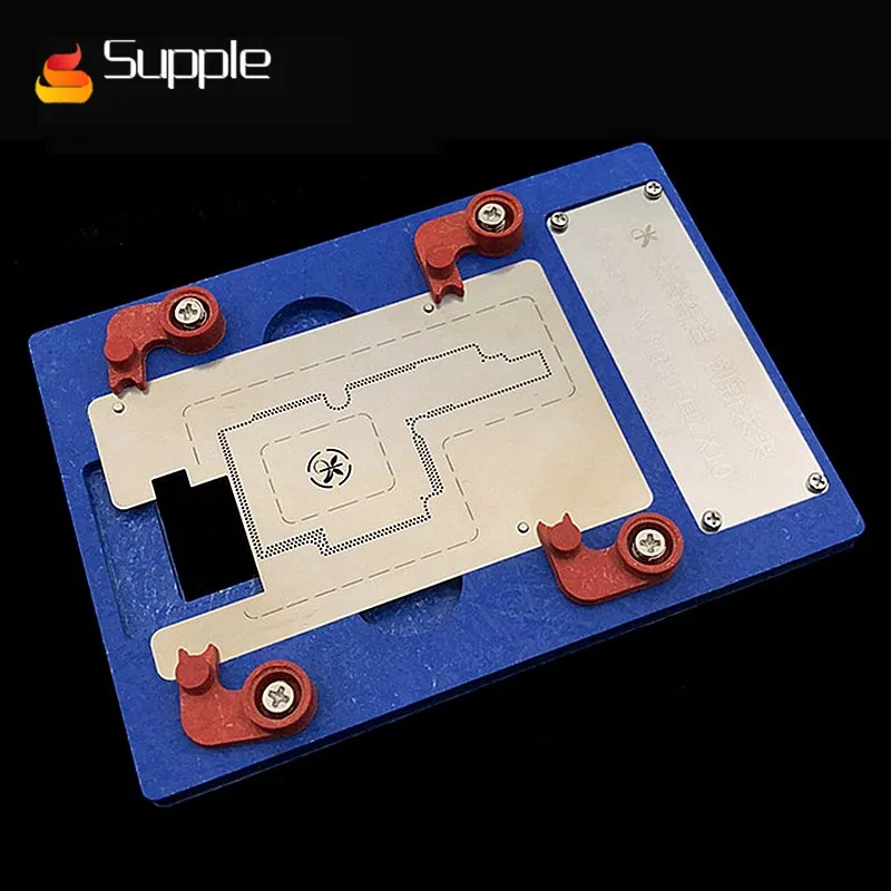 

Supple Original MJ for iphonex plant Tin fixture platform mainboard Location steel network repair tool for iphonex motherboard