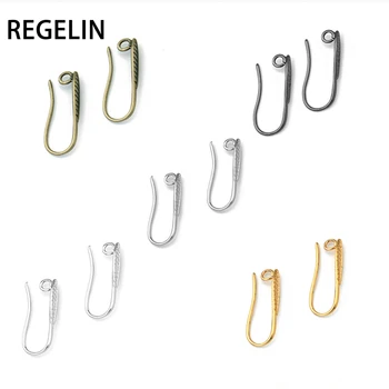 

REGELIN 5 colorVintage Silver/Gold Plated Earrings Wires Hook For Women 10pcs/lot earring for DIY Jewelry Accessories Wholesale