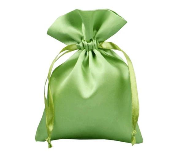 100pcs free shipping Satin drawstring pouches Satin jewelry pouch Satin
