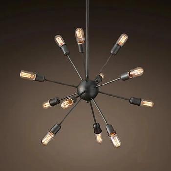 

Modern big satellite style pendant Lamp iron Loft Lights American Country E27 for living room ding room bar cafe office bedroom
