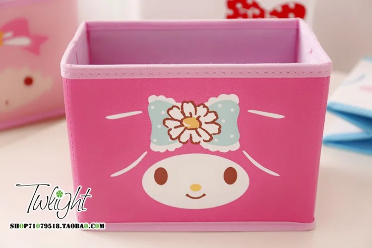 Мультфильм рисунок «Hello Kitty» с рисунками из мультфильма «My Melody Cinnamoroll Собака пудинг собака персонажи Little Twin Stars милые косметички игрушка складной ящик для хранения сумка - Цвет: 2