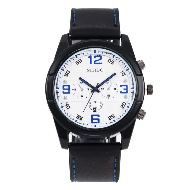Relogio Masculino Men Watch Luxury Brand Men Military Sport Waterproof Wristwatch Geniune Leather Quartz Watch erkek kol saati