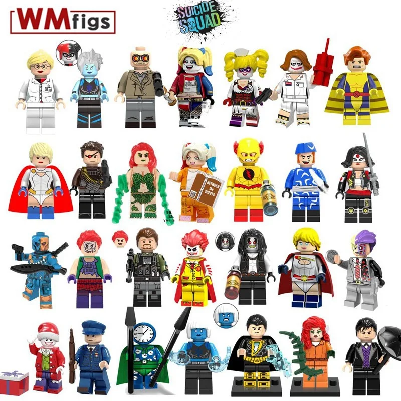 

Single Legoings Suicide Squad Harley Quinn Joker Legoings DC Super Heroes Lobo Black Adam Penguin Figures Building Blocks Toys