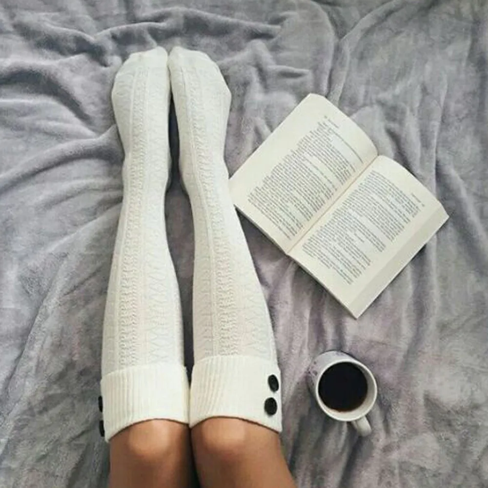 

Girls Ladies Women Thigh High OVER the KNEE Socks Long Cotton Stockings Warm