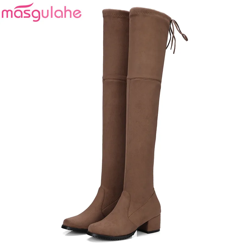 Women's Knee High Over The Knee Boots – Thigh High Boots With 2-Inch Chunky Heel, PU Upper, Skin-Friendly Lining, Multiple Colors - View #5
